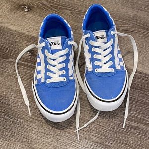 EUC, Royal Blue, Checkerd, Vans Old-Skool Sneakers, Little Kids Size 3